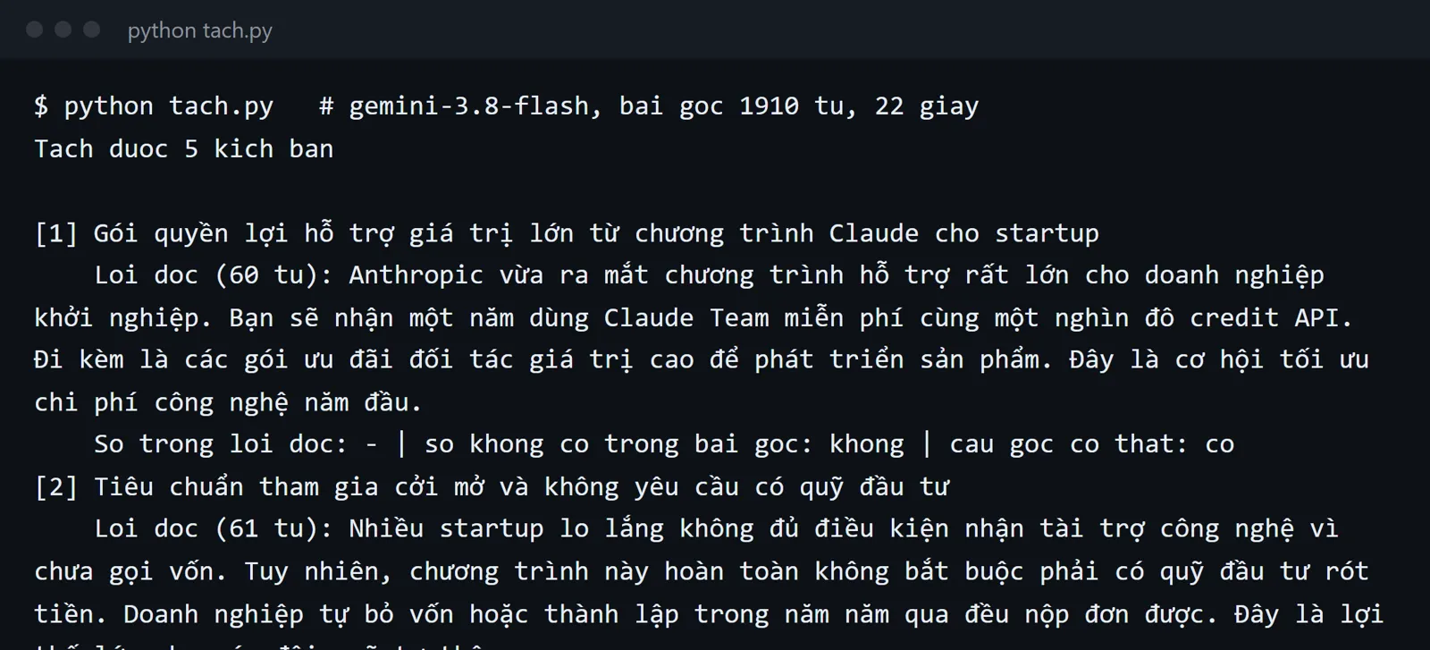 Gemini tạo kịch bản video ngắn bằng AI trong 22 giây